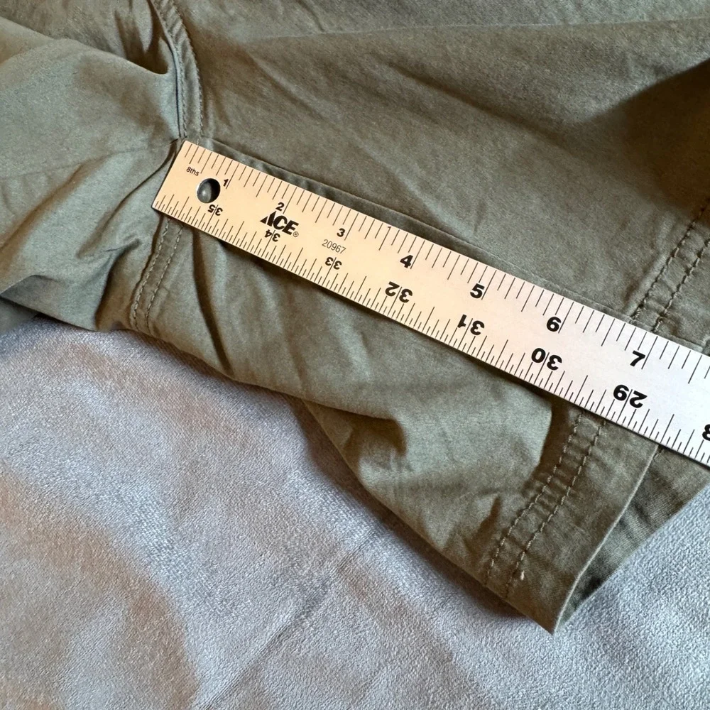 Style & Co Womens Cargo‎ Shorts 24W Olive Green Stretch Utility Outdoor Casual